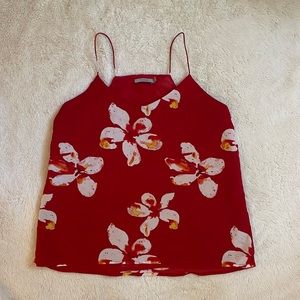 Red Floral Dress Tank Top
